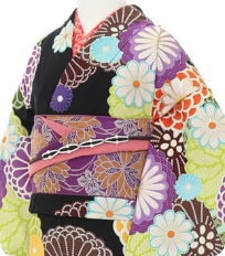 기모노 예시 레트로 모던