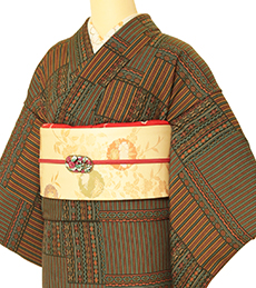 나고야 오비(허리띠) 플랜 실크, 엔틱